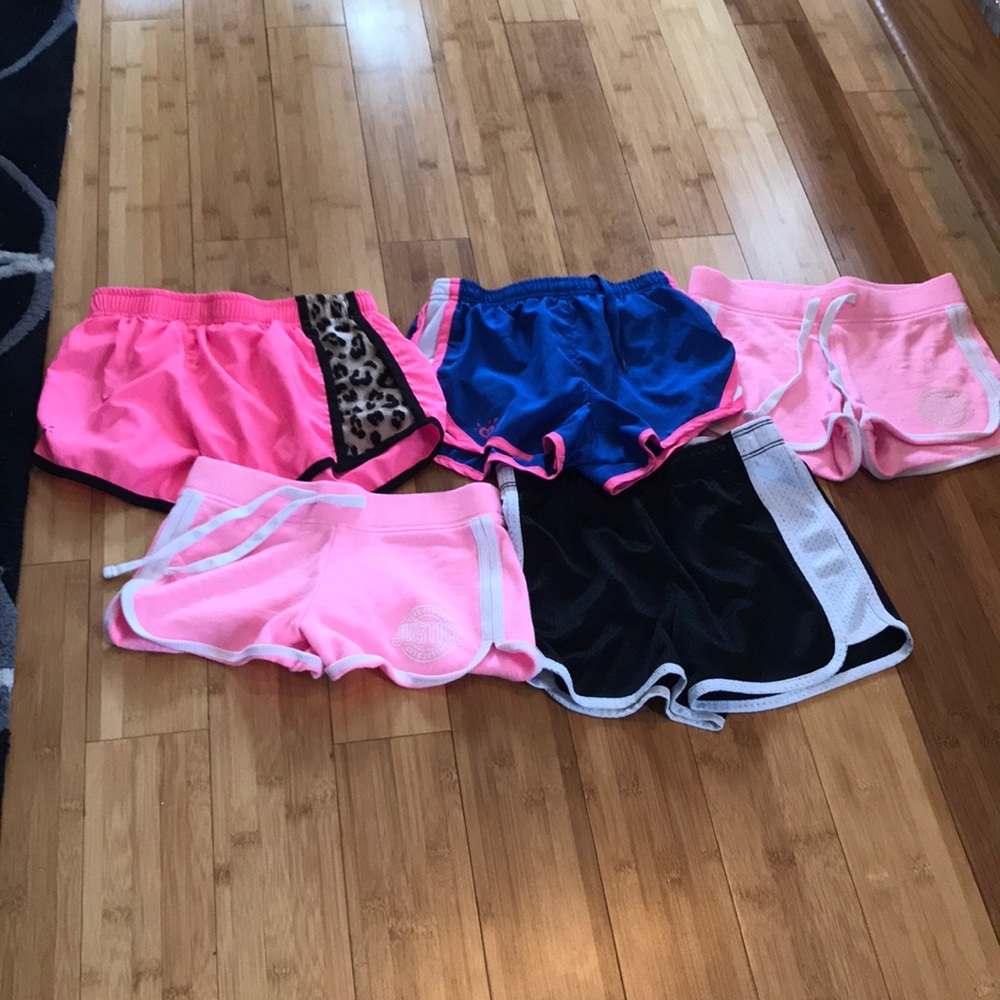 BUNDLE!  5 justice shorts size 7-8.